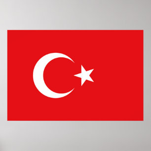 Turkse vlag poster