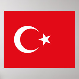 Turkse vlag poster