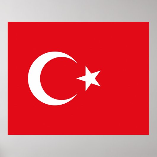 Turkse vlag poster (Voorkant)