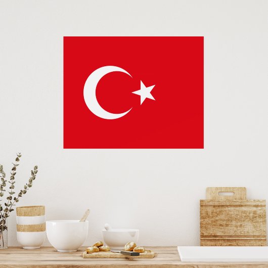 Turkse vlag poster (Keuken)