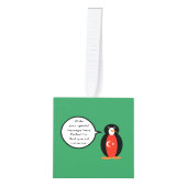 Turkse Vlag Pratende Mevrouw Pinguïn Persoonlijk Decoratie (Voorkant)