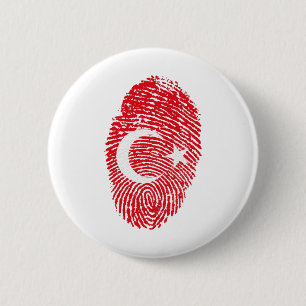 Turkse vlag Pride Country Pride Identity Ronde Button 5,7 Cm