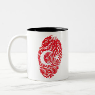 Turkse vlag Pride Country Pride Identity Tweekleurige Koffiemok