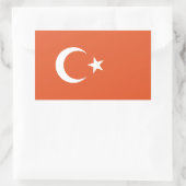 Turkse vlag rechthoekige sticker (Tas)