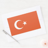 Turkse vlag rechthoekige sticker (Envelop)