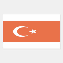 Turkse vlag rechthoekige sticker