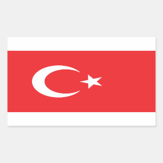 Turkse vlag rechthoekige sticker