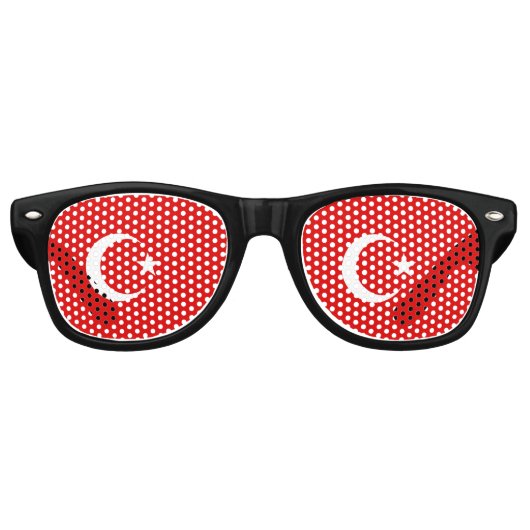 Turkse vlag retro zonnebril
