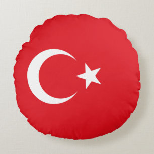 Turkse vlag rond kussen