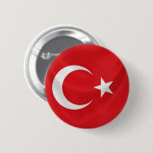 turkse vlag ronde button 5,7 cm (Voorkant /achterkant)