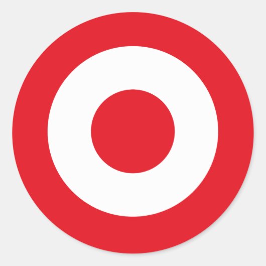 Turkse vlag rondom legerrond ronde sticker (Voorkant)