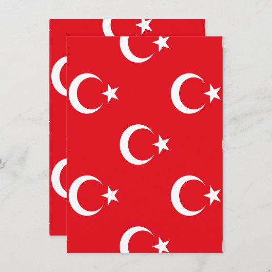 Turkse vlag save the date (Voorkant / Achterkant)