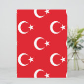Turkse vlag save the date (Staand voorkant)