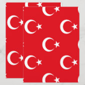 Turkse vlag save the date (Voorkant / Achterkant)