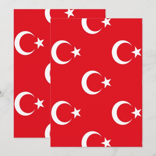 Turkse vlag save the date (Voorkant / Achterkant)