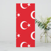 Turkse vlag save the date (Staand voorkant)