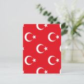 Turkse vlag save the date (Staand voorkant)