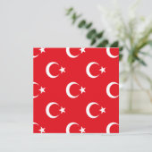 Turkse vlag save the date (Staand voorkant)