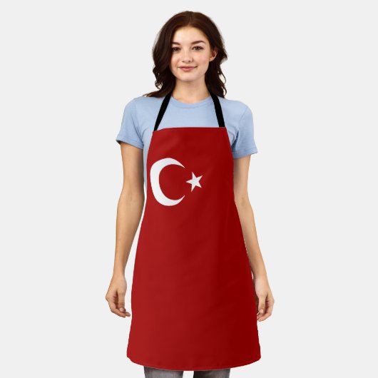 Turkse vlag schort (Gedragen)