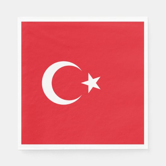 Turkse vlag servet (Voorkant)