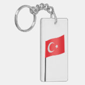 Turkse vlag sleutelhanger (Voorkant Links)