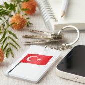 Turkse vlag sleutelhanger (Voorkant Rechts)