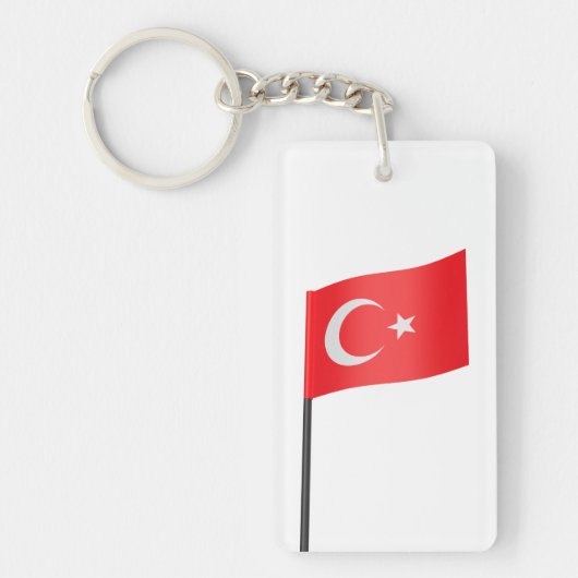 Turkse vlag sleutelhanger (Voorkant)