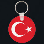 Turkse vlag sleutelhanger<br><div class="desc">Sleutelhanger van de Turkse vlag. U kunt uw eigen tekst of grafiek toevoegen door "verder aan te passen" te klikken</div>