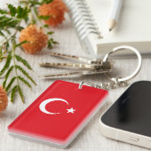 Turkse vlag sleutelhanger (Voorkant Rechts)