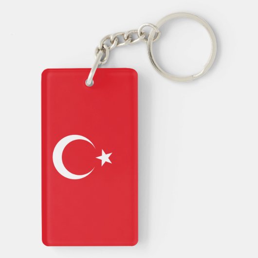 Turkse vlag sleutelhanger (achterkant)