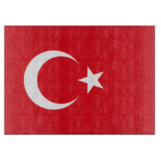 Turkse vlag snijplank (Voorkant)