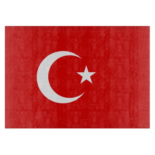 Turkse vlag snijplank (Voorkant)