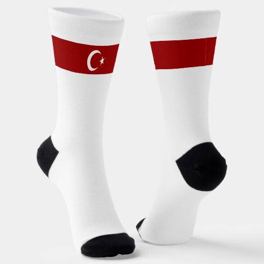 Turkse vlag sokken (Gebogen)
