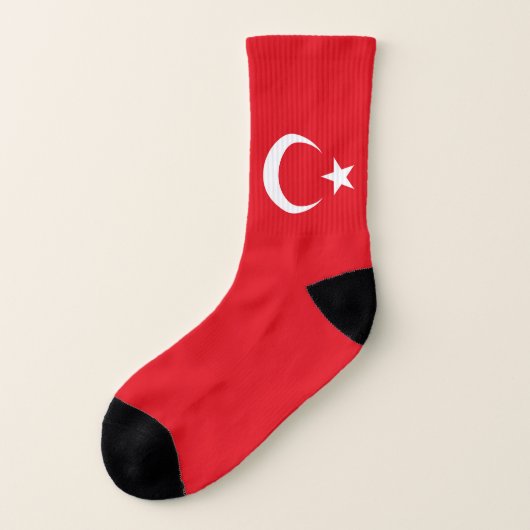 Turkse vlag sokken (Links - buitenkant)