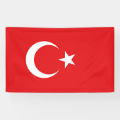 Turkse vlag spandoek (Horizontaal)