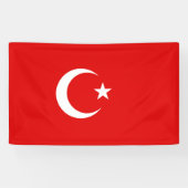 Turkse vlag spandoek (Horizontaal)
