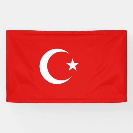 Turkse vlag spandoek (Horizontaal)