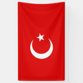Turkse vlag spandoek (Verticaal)