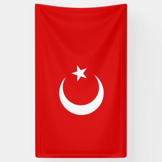 Turkse vlag spandoek (Verticaal)