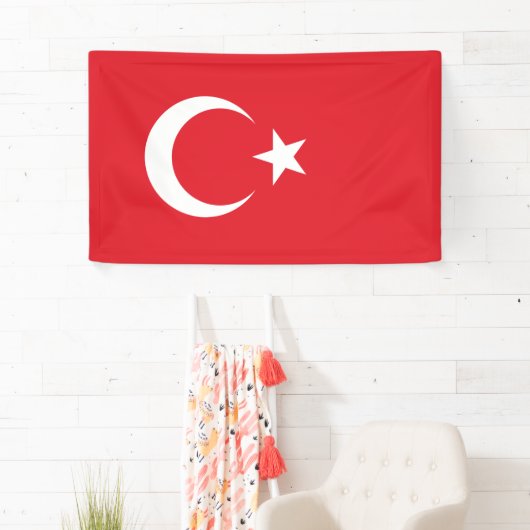Turkse vlag spandoek (Insitu)