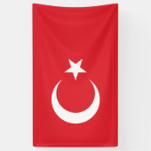 Turkse vlag spandoek (Verticaal)