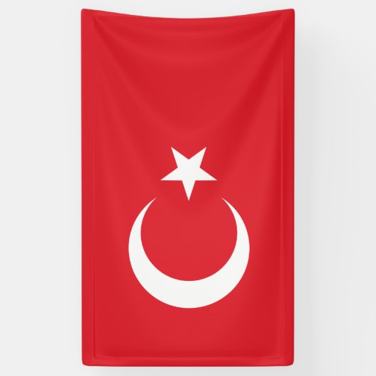 Turkse vlag spandoek (Verticaal)
