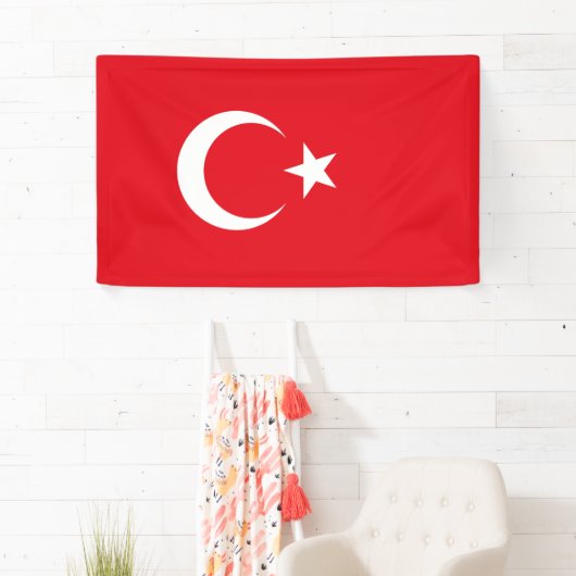 Turkse vlag spandoek (Insitu)