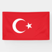 Turkse vlag spandoek (Horizontaal)