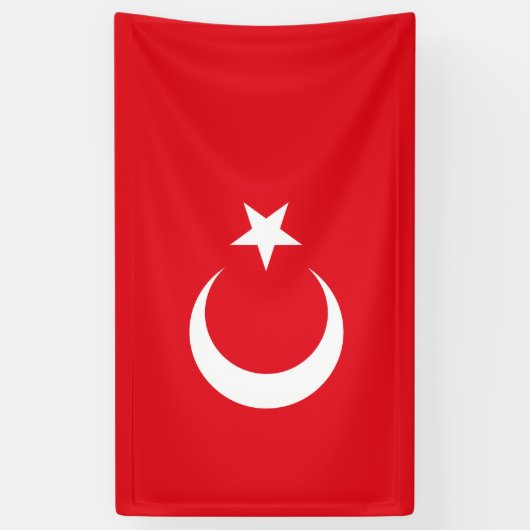 Turkse vlag spandoek (Verticaal)