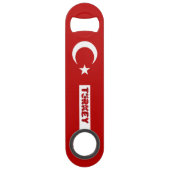Turkse vlag speed flessenopener (Voorkant)