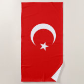 Turkse vlag strandlaken (Voorkant)