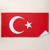 Turkse vlag strandlaken (Voorkant)
