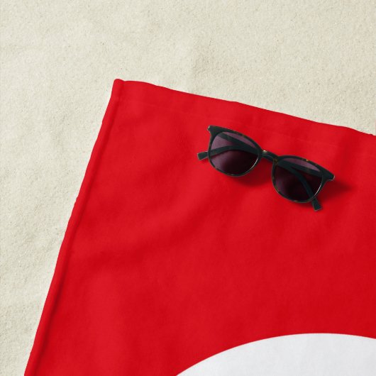 Turkse vlag strandlaken (In situ)