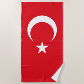 Turkse vlag strandlaken (Voorkant)